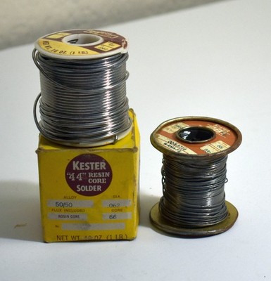 VINTAGE KESTER ACID CORE SOLDER 50/50 ALLOY .062 - 1 lb, and a tad bit of sn60