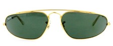 Vintage Ray-Ban B L Fugitives W1958 60mm Gold Aviator Sunglasses Italy