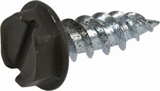 Sheet Metal Self-Piercing Gutter Screws,Hex Washer Head,Slotted,Brown,#7x1/2 In.