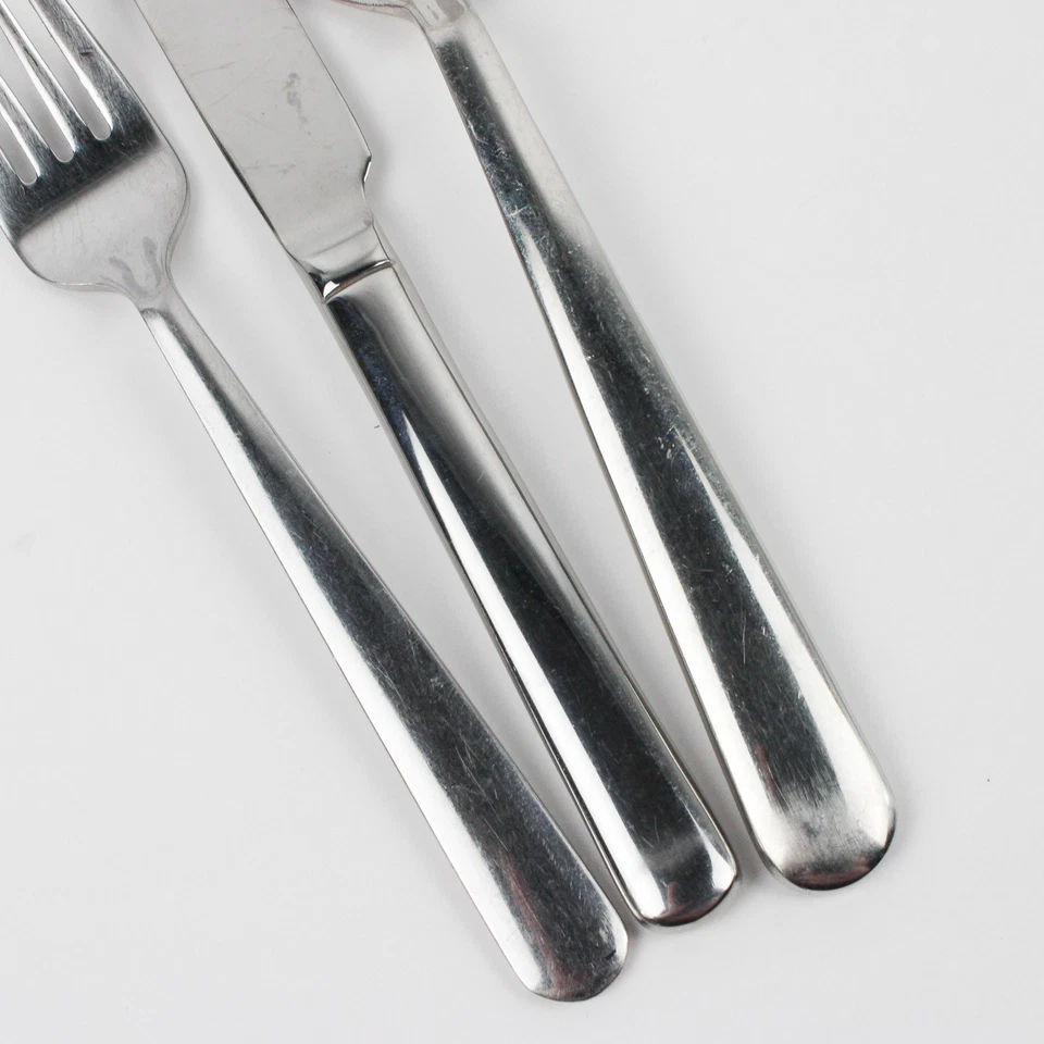 Lot Of 3 Splendide Strand (Stainless) Flatware Serving & Salad Fork Dinner Knife - Image 4 of 4