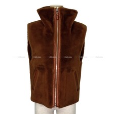 2025AW HERMES Reversible Sleeveless Fur Jacket Marron Fauve Sheepskin/Mouton...