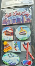 Recollections UTAH Stickers SALT LAKE CITY - Skiing - 8 pieces - New in Package
