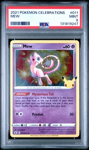 2021 POKEMON CELEBRATIONS #011 MEW PSA 9