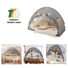Bed Tent Bed Canopy Bunk Twin Size for Kids, Toddler Tent Indoor Floor Privac...