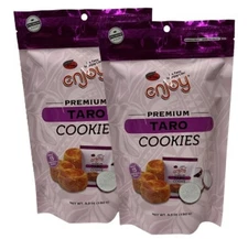 🌺Two Bags -Enjoy Premium Taro Cookies Individually Wrapped 5.3oz Resealable Bag