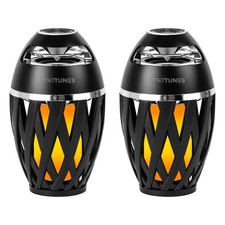 TikiTunes Portable Bluetooth 5.0 Indoor/Outdoor Wireless Speakers, LED Torch ...