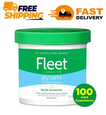 Fleet Laxative Glycerin Suppositories Adult Suppositories, 100 Count