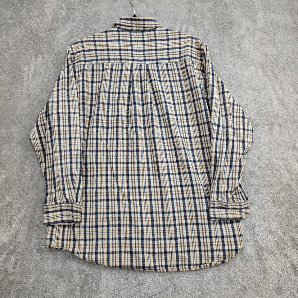 VTG Structure Flannel Shirt Mens S 90s Y2K Heavy Oversized Baggy Hipster Plaid - Image 2 of 4