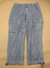 TOMMY HILFIGER Size 10 Women Cotton Blend Zip Fly Pockes Chelsea Cargo Pants 735