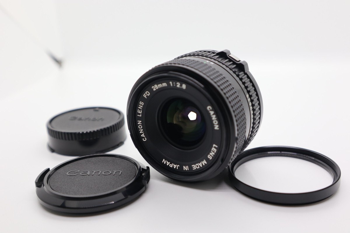 Near Mint]Canon New FD 28mm f/2.8 Wide Angle Lens w/ Caps & Filter