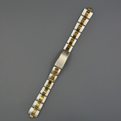 ZENITH Swiss N NOS vintage Armband bracelet Uhrband 14mm STEEL GOLD Defy Lady