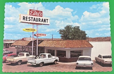 Vintage Postcard Earl s Restaurant Gallup New Mexico Advertising Memorabilia 