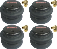 airmaxxx 4 bags 2600 lb & 3/8" hose elbows for truck tow kit air ride suspension