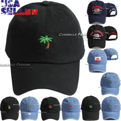 Baseball Cap Washed Cotton Hat Embroidered Adjustable Hats Polo Style Dad Men