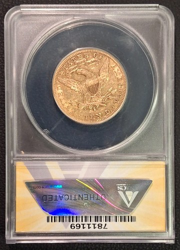 1889-S LIBERTY $1 GOLD EAGLE. ANACS CERTIFIED XF40 DETAILS. LIGHTLY CLEANED. - Picture 4 of 4
