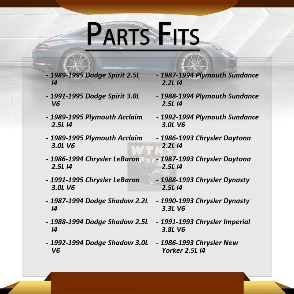 KYB Front Rear Shock & Struts For 1986 Chrysler Executive Limousine From 1/1986 - Image 2 of 4
