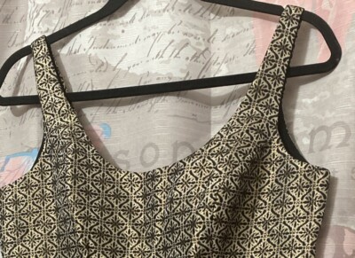 amanda uprichard black and gold dress Amanda Uprichard Christine Dress In Black / Gold