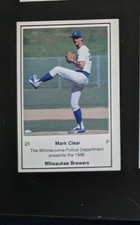 1986 Milwaukee Brewers Winneconne Police Department Cards - Choose 1!