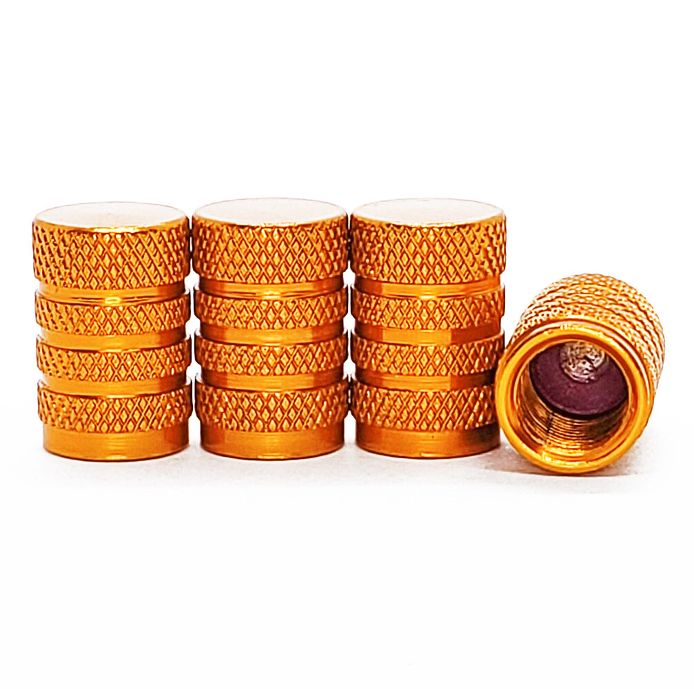 Orange Barrel Aluminum Tire Valve Caps - Sets of 4, 8, 12 or 20