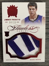 2012 Panini Flawless Jimmer Fredette Rookie Jumbo Patch Ruby SP /15 USA Olympics