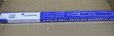 (1-Pair) LONTAN 3 FOLD SOFT CLOSE BALL BEARING DRAWER SLIDE 22''