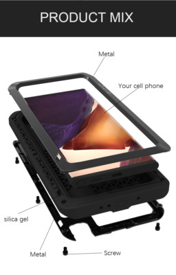 LOVE MEI Metall Schutz Stoßfest Case Cover f Samsung Galaxy Note 20 Ultra 10 S9+