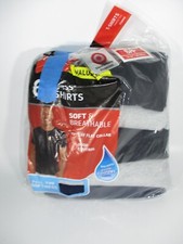 Hanes 5-Pack Men's ComfortSoft Tagless T-Shirt Gray Black Size Small 34-36