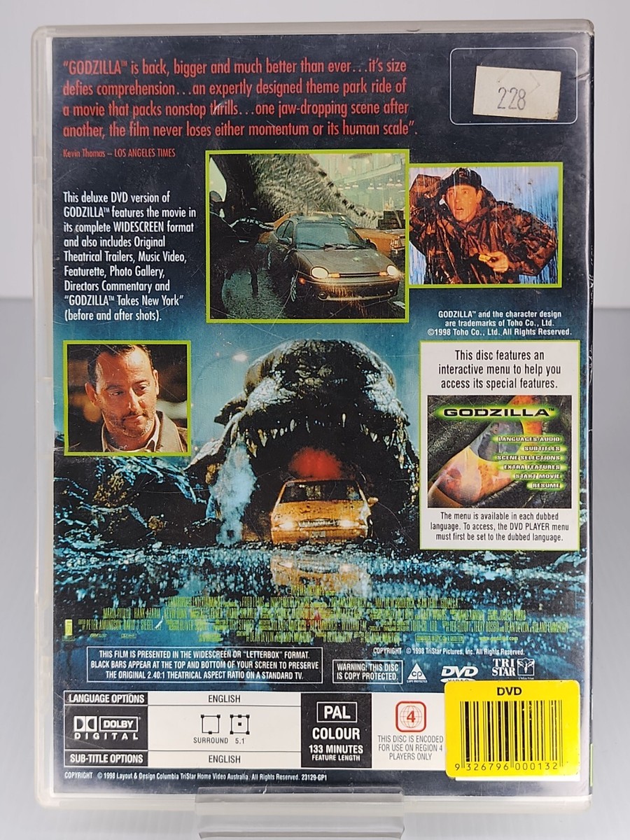 Godzilla DVD Jean Reno Matthew Broderick Michael Lerner