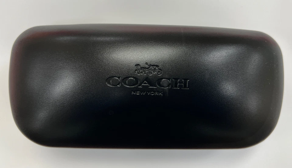 Estuche Coach Pequeño Auténtico Negro Duro Lateral Clamshell Anteojos/Gafas de Sol Foto 2 de 2