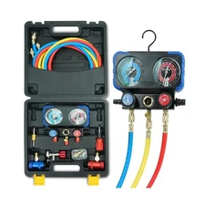 R1234yf AC Gauge, 3 Way AC Manifold Gauge Set for R1234yf Refrigerant, Refrig...