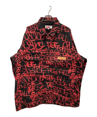 COMME des GARCONS PaintedCanvasChoreCoat