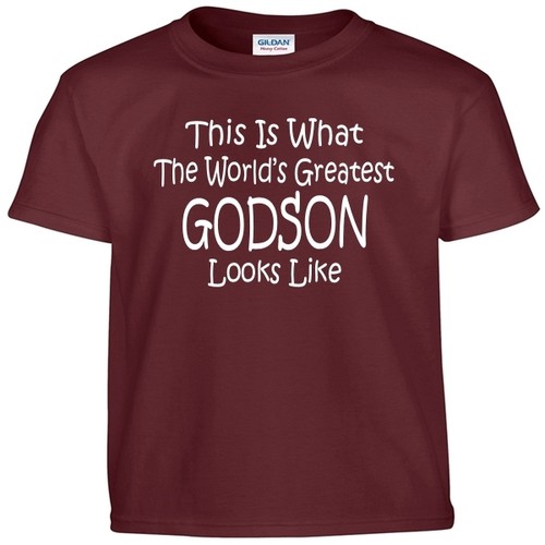 Worlds Greatest GODSON T Shirt Boys Youth Kids and Adult Tee T Shirt - Picture 11 of 17