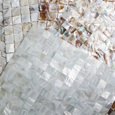 Selbstklebende DIY Muschel Mosaik Fliesen Küchenrückwand 30x30cm Quadratisch