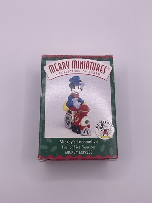 Vintage Disney Merry Miniatures Hallmark Mickey's Express - Mickey's Locomotive