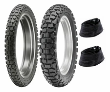 New Dunlop 90/90-21 & 4.60-18 D605 Tire &  Tube Set For XR250L, KLX250S, DR350S