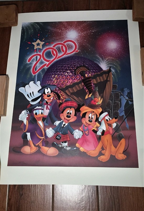 Vitg Disney Celebrate The Future Hand In Hand 2000 Don Williams Litho 26" x 21" 