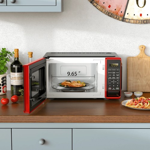 Mainstays 0.7 Cu ft Countertop Microwave Oven, 700 Watts, Red - Picture 12 of 12