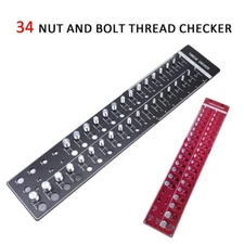 34 Nut and Bolt Inch and Metric Thread Checker Screw Thread Identifier Gauge---