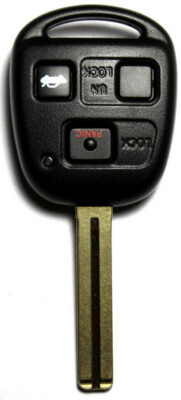 New Remote Key Keyless Replacement 3 Button Remote Head Short Blade For Lexus