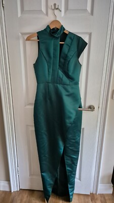 Pretty little thing dress - emerald green, satin, chinese style, size 10 | eBay UK Pretty little thing dress - emerald green, satin, chinese style, size 10 | eBay UK