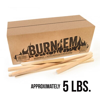 Burn Em 5lb Kindling Box, Fire Starter, Use for Indoor/Outdoor Fireplace, Camp
