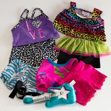 Build A Bear Clothes Lot Of 8 Guitar Love Animal Print BAB