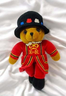 Keel Toys British Royal Guard London Beefeater Teddy Bear Plush Red Stuffed 8'' 