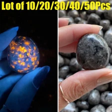 USA10/20/30/40/50Pcs Natural Yooperlite UV Fluorescent Glowing Fire Rocks Stone