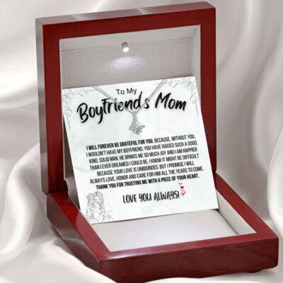To My Boyfriends mom gift, pendant necklace for Mother's Day, Birthday idea
