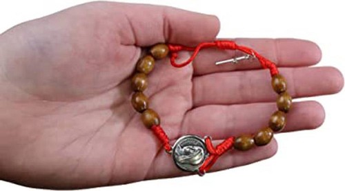 Divine Mercy Centerpiece Rosary Bracelet Gift for Retreats 7 inches Adjustable - 第 2/7 張圖片