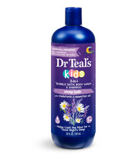 Dr Teal's Kids 3-in-1 Bubble Bath, Body Wash Shampoo with Melatonin Essentia