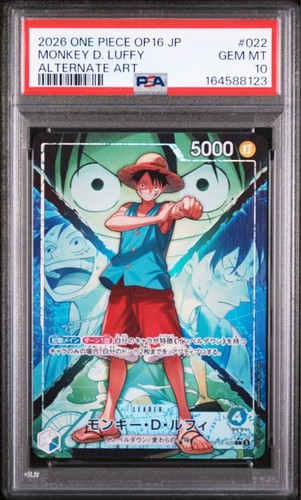 Monkey.D.Luffy (Alternate Art) graded PSA 10 for sale on eBay