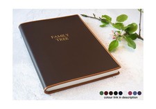 Cortona A4 Personalised Italian Leather Journal Notebook Sketchbook Chocolate