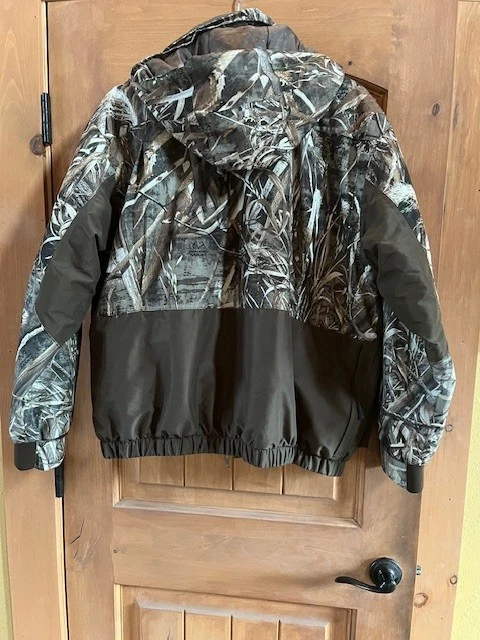 Chaqueta Refugio Aves Acuáticas Drake Para Hombres Pequeña Realtree Max 5 Magnattach Camuflaje Caza Foto 2 de 4